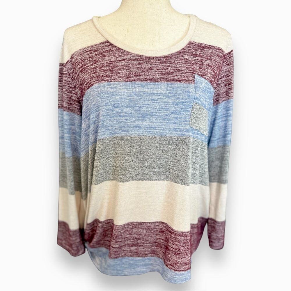 Market & Spruce - Vreelan 1 Pocket Side Knot Knit Top Womens Light Sweater